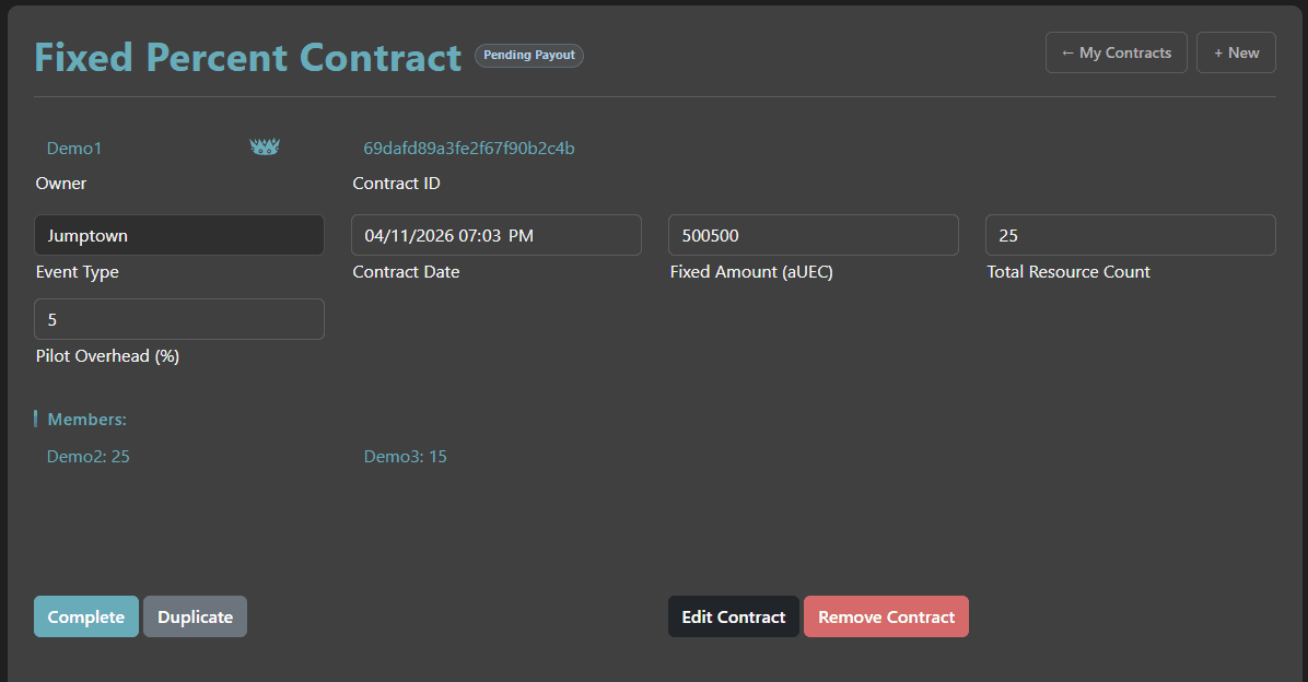New Fixed Percent Contract Step2