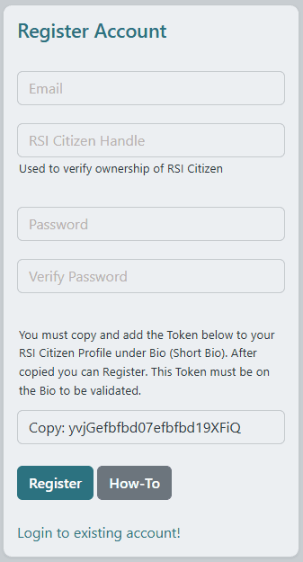 Register Account