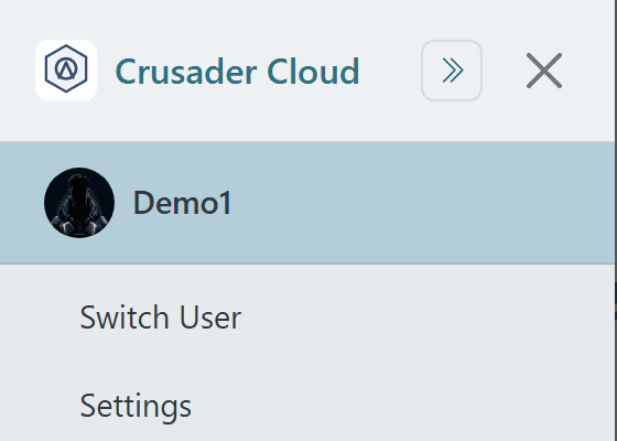 Side nav showing current primary citizen with Switch User and account menu